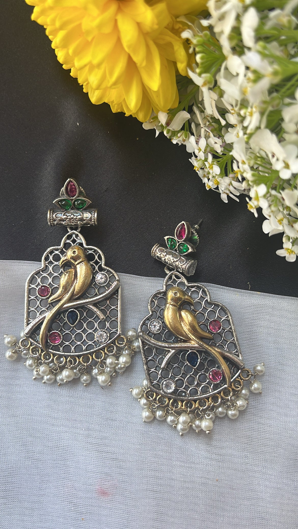 Dilkash Nisha Silver Earring