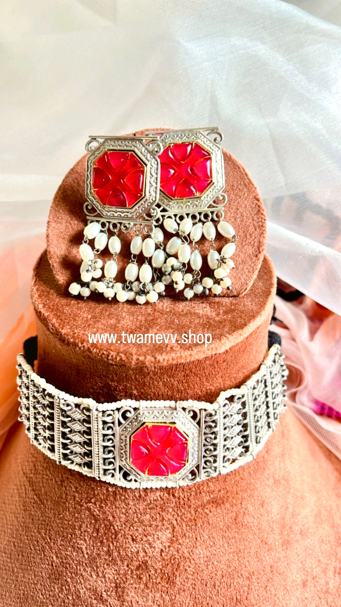 Pink Namita Neckpiece Set