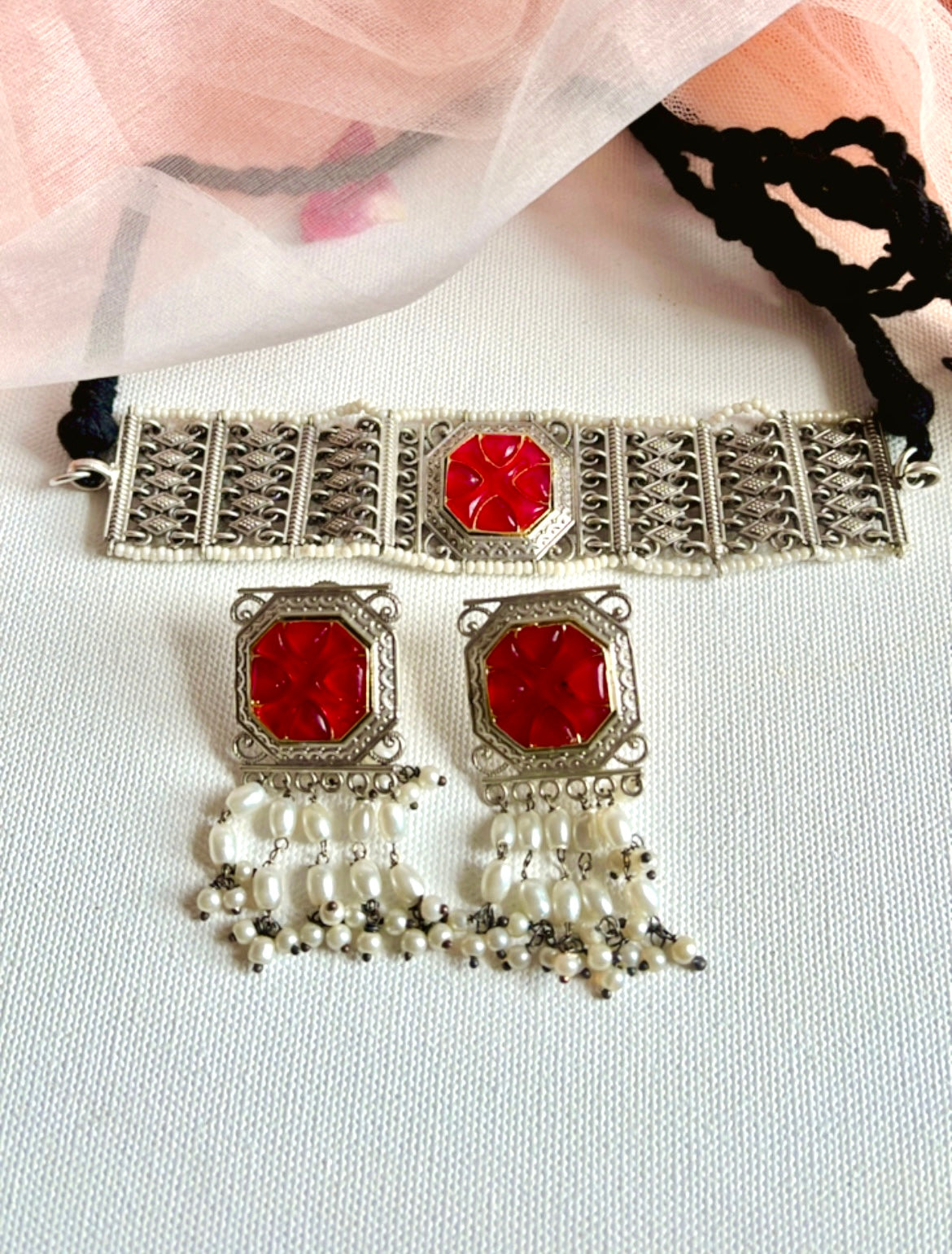 Pink Namita Neckpiece Set