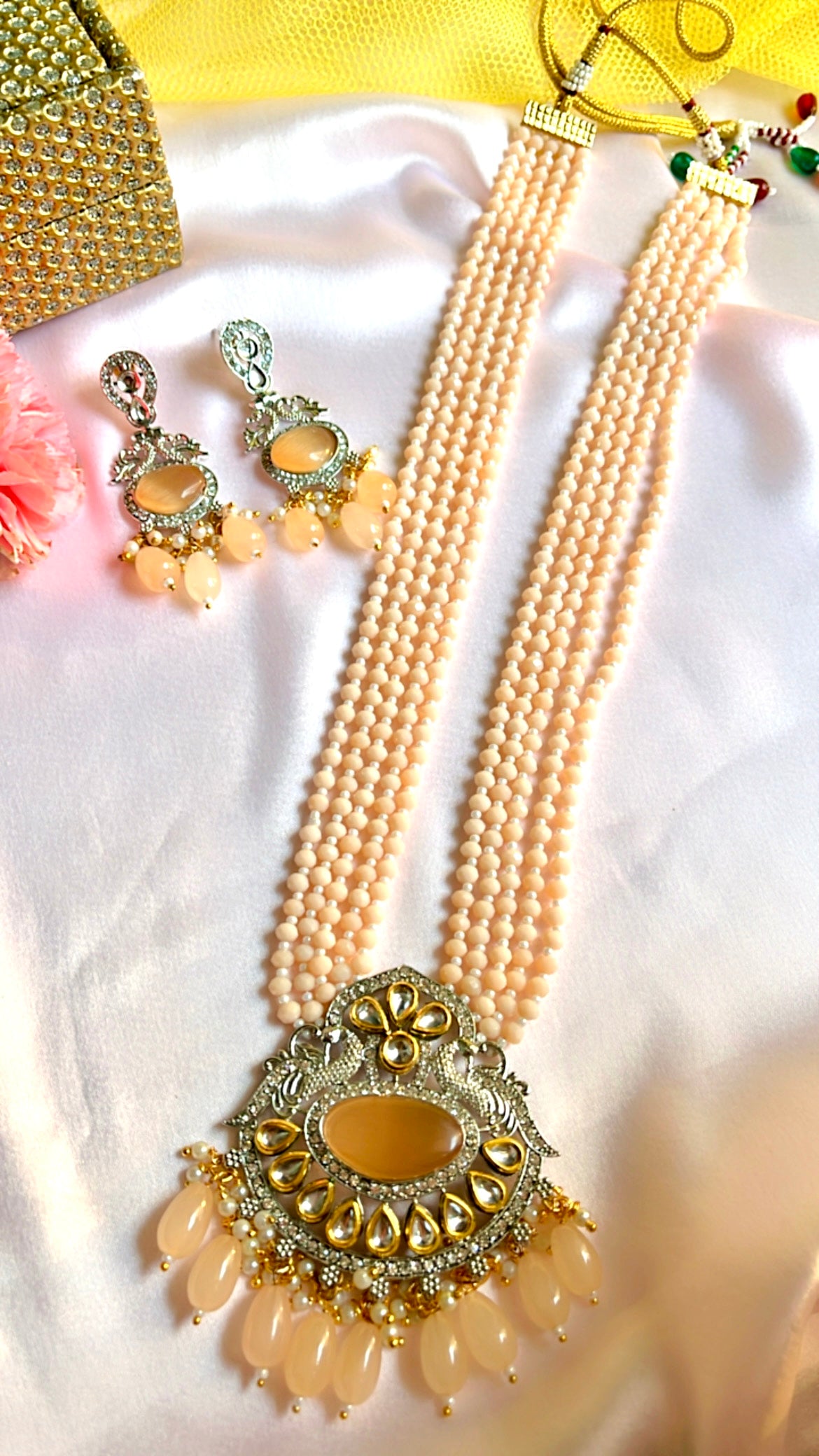 Peach Deviksha Neckpiece Set