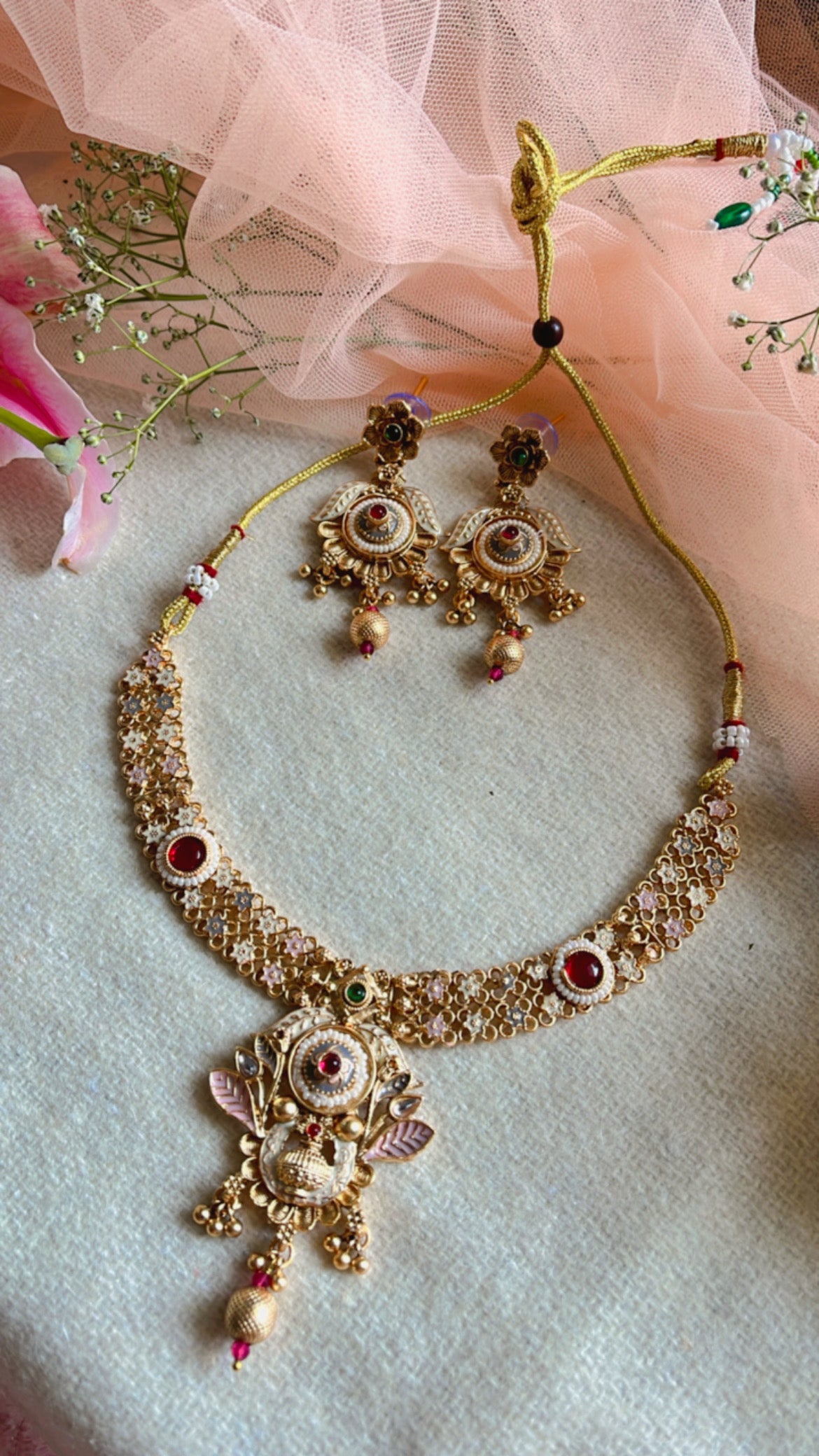 Golden Tara Neckpiece Set