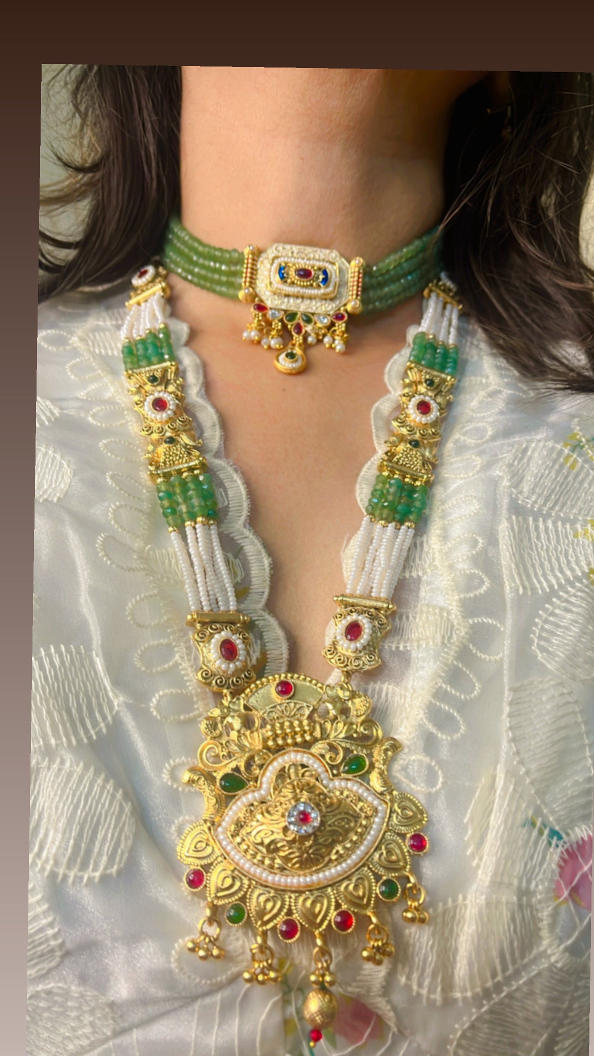 Pearl Sommya Neckpiece Set