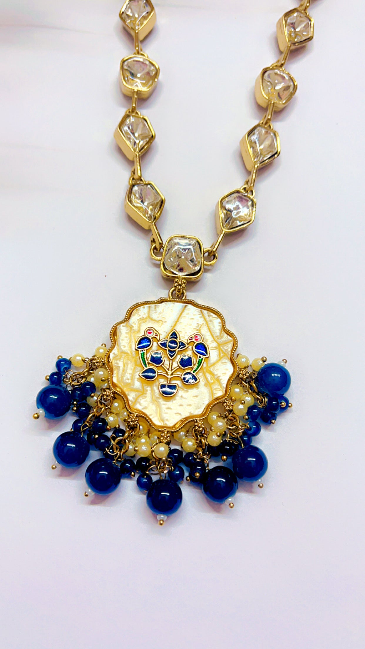 Blue Riddhi Neckpiece Set