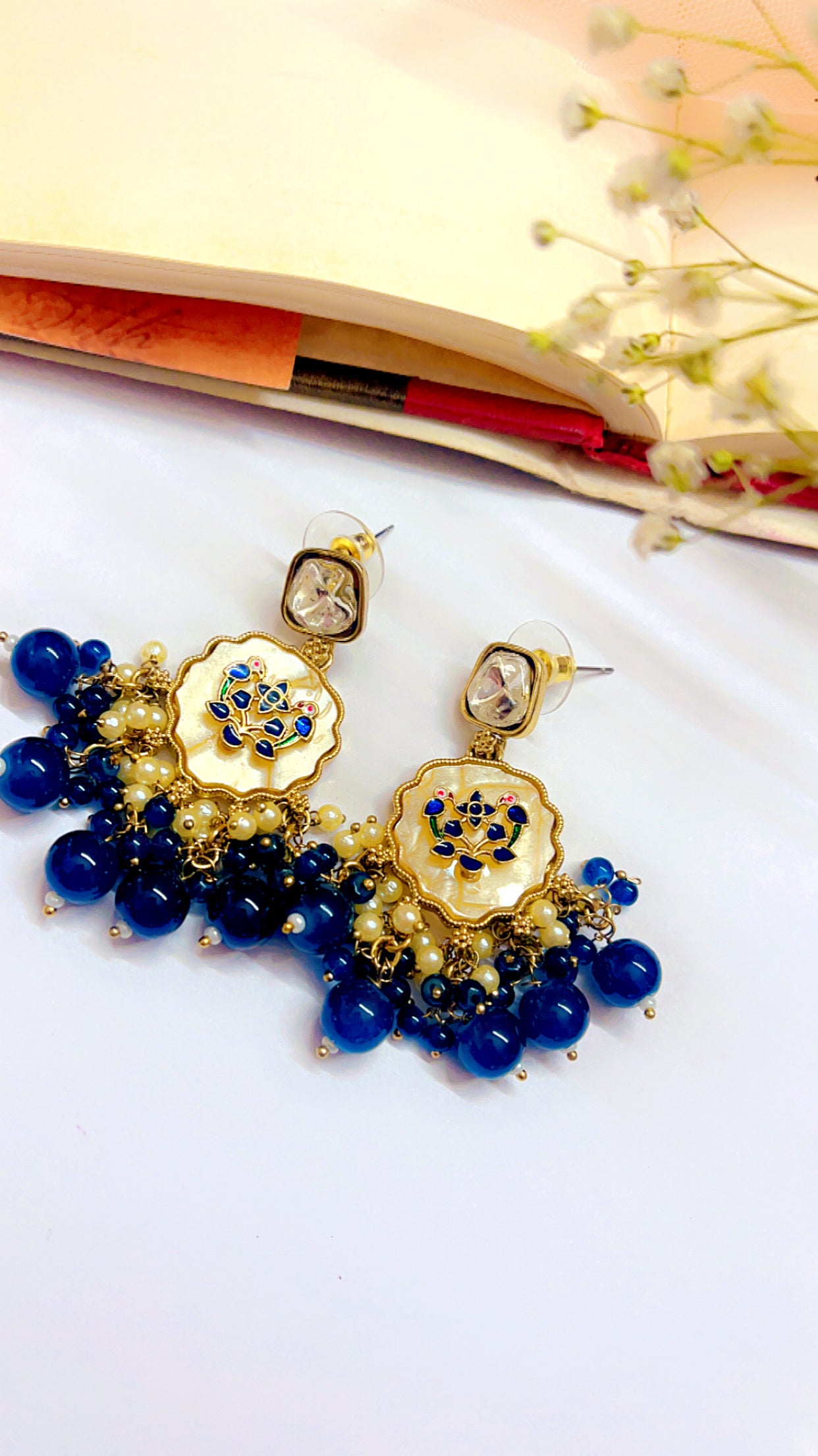 Blue Riddhi Neckpiece Set