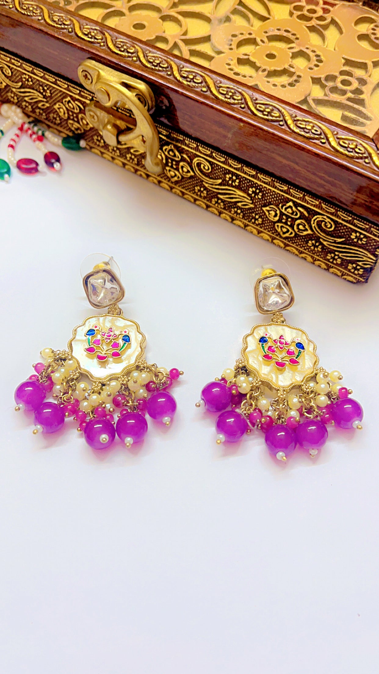 Purple Riddhi Neckpiece Set