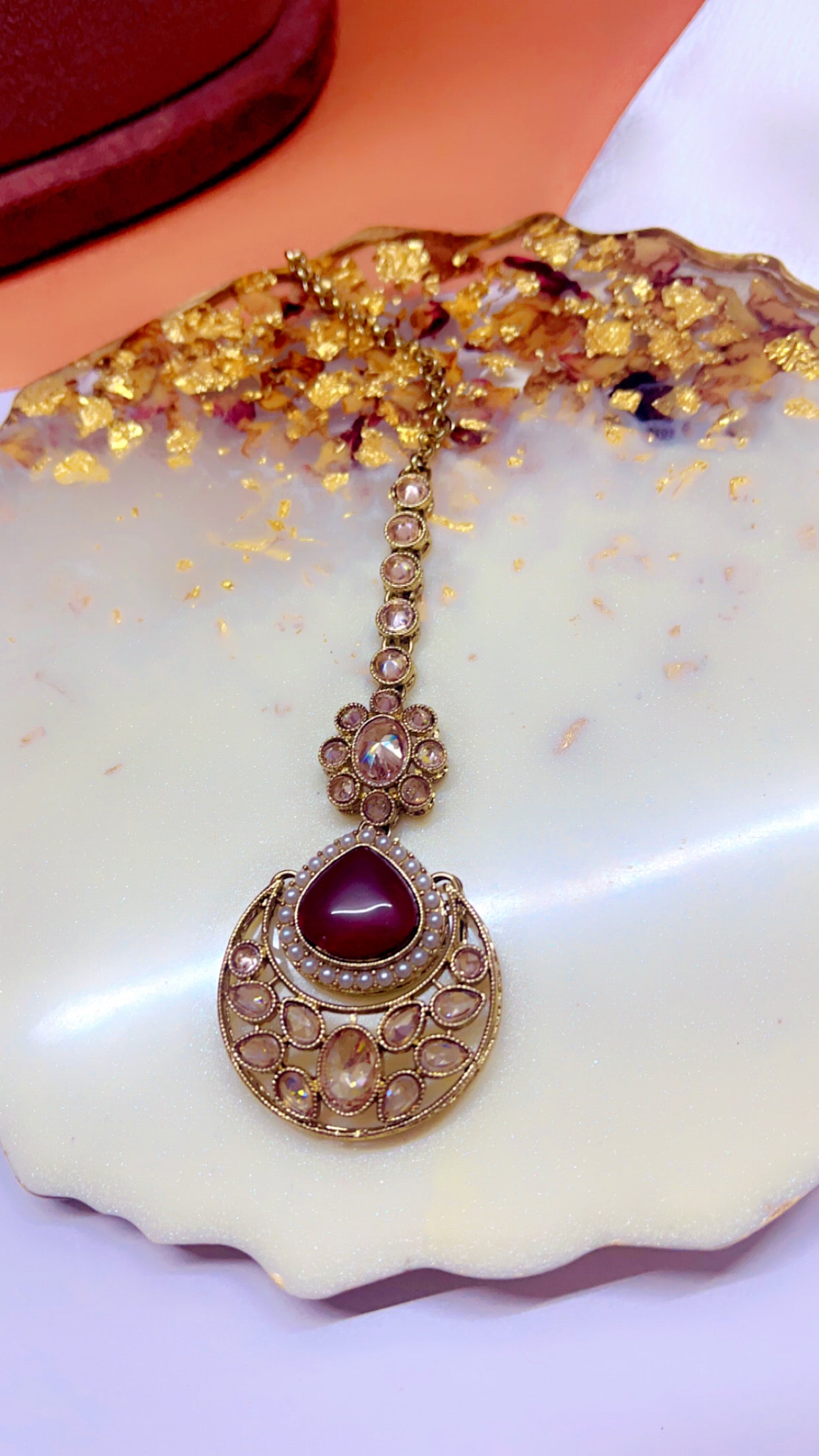 Red Tamisha Neckpiece Set