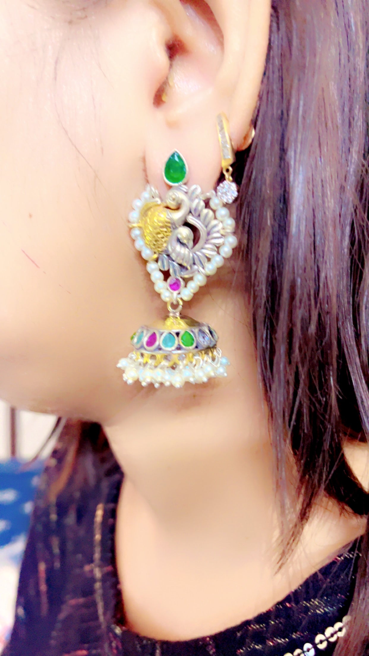 Rachna Silver Jhumka Earring