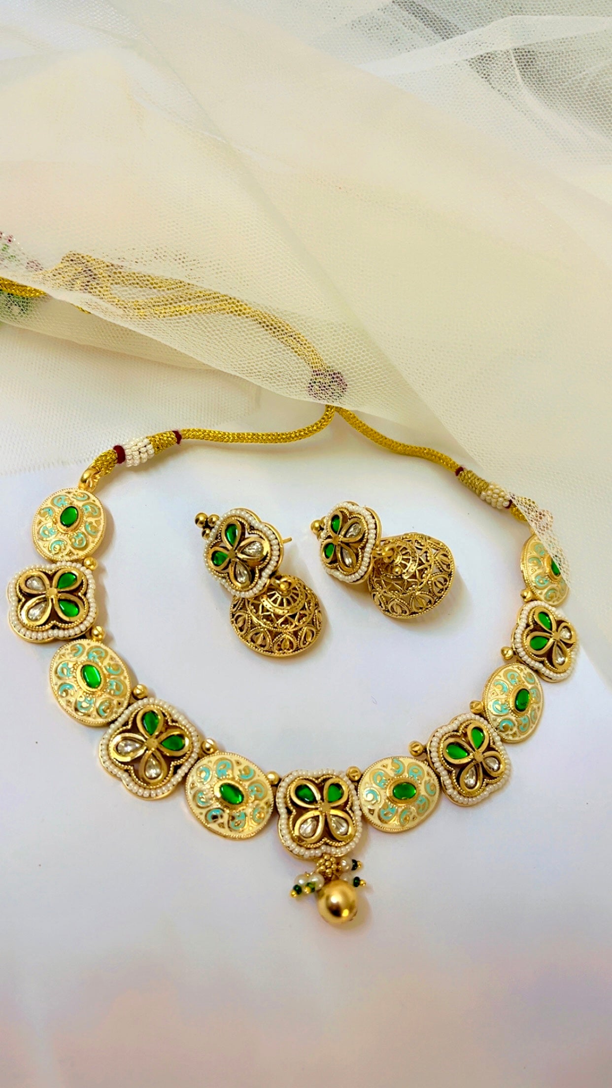 Green Trisha Neckpiece Set