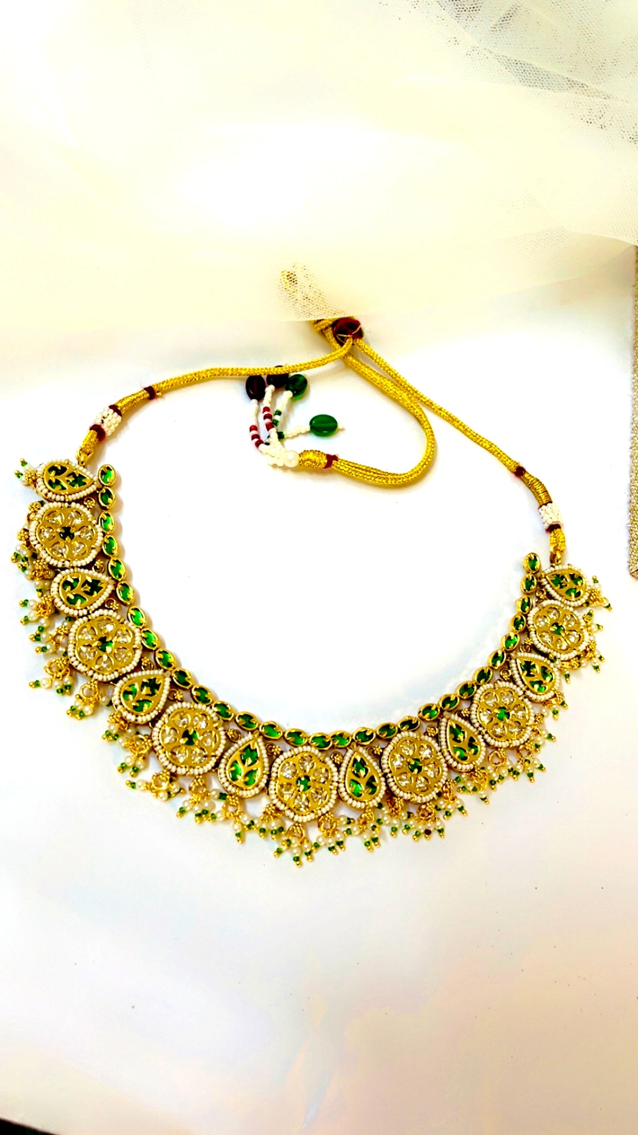Green Mehira Neckpiece Set