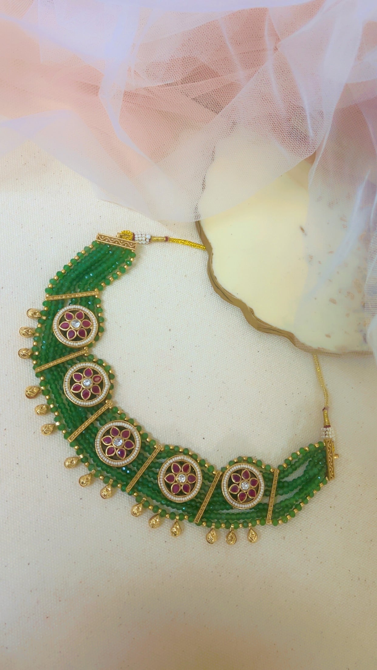 Green Vishva Neckpiece Set