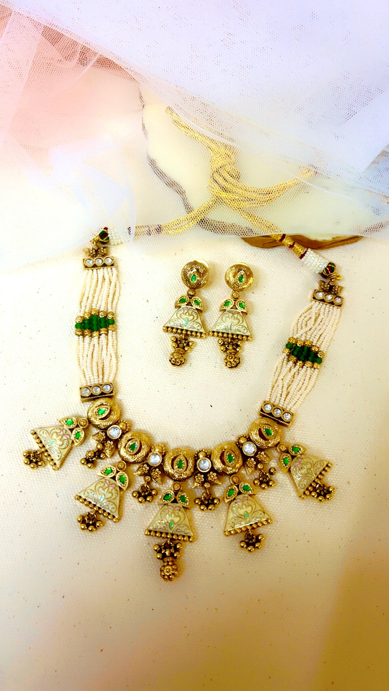 Pearl Riddhima Neckpiece Set