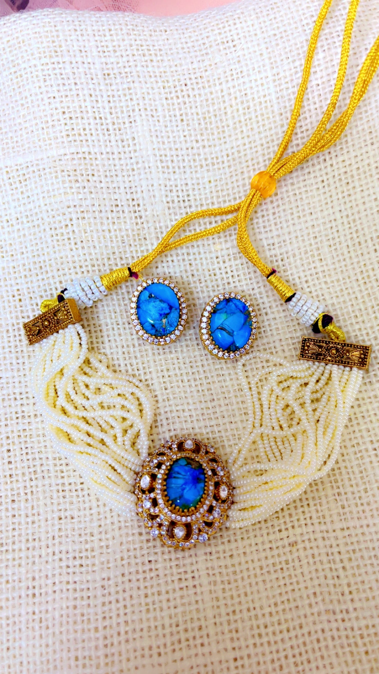 Aqua Pari Neckpiece Set