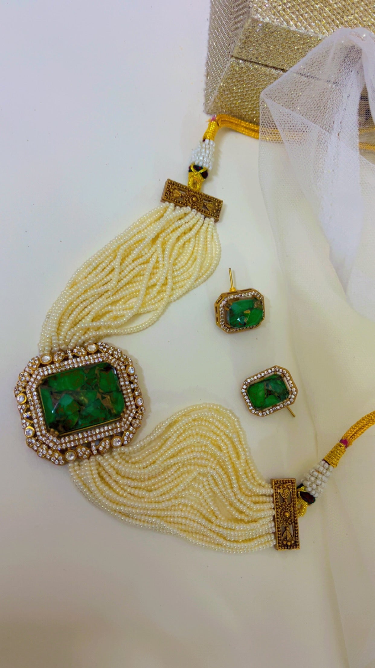 Green Ashiya Neckpiece Set
