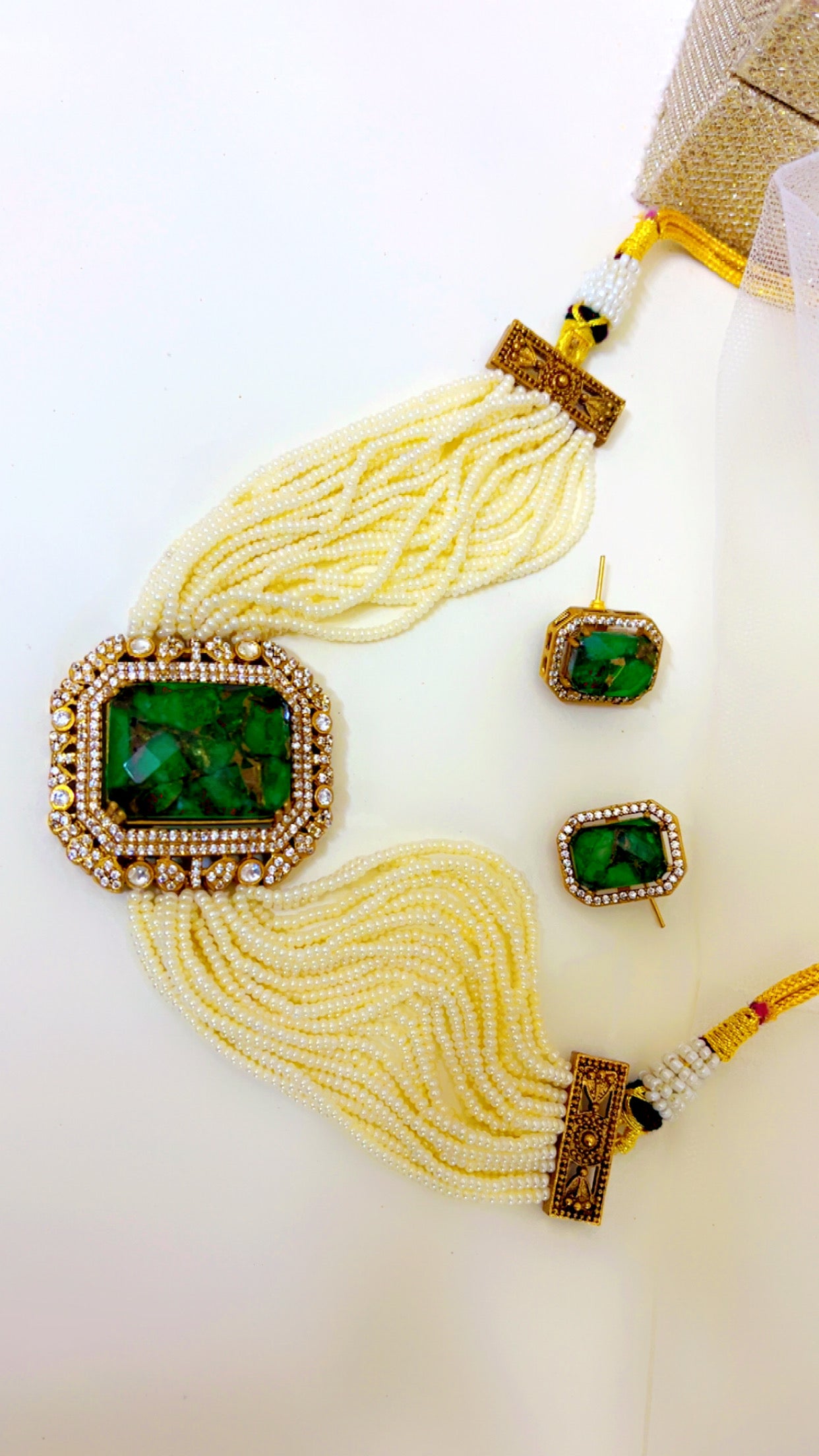 Green Ashiya Neckpiece Set