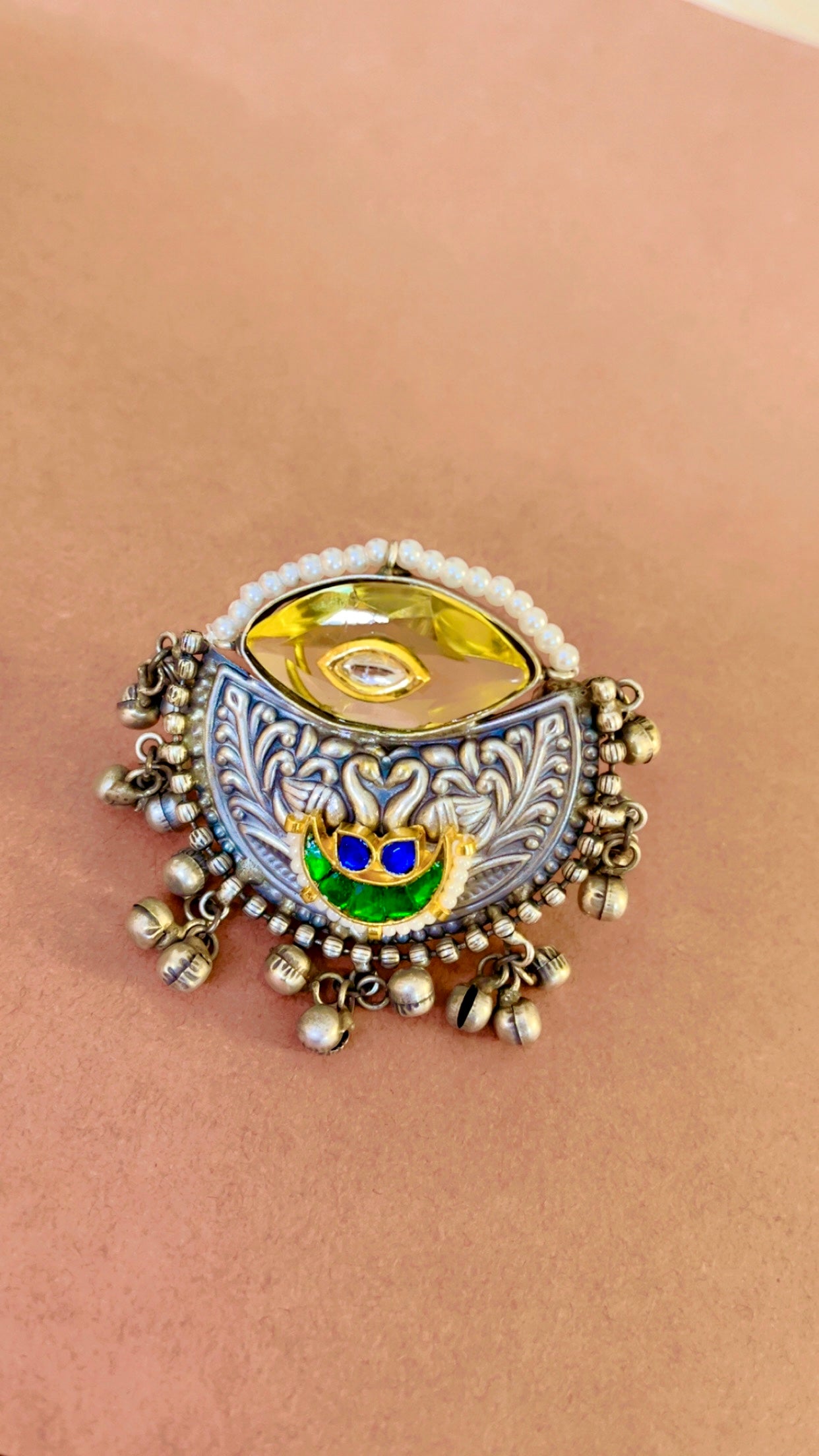 Yellow Joshnika Silver Ring