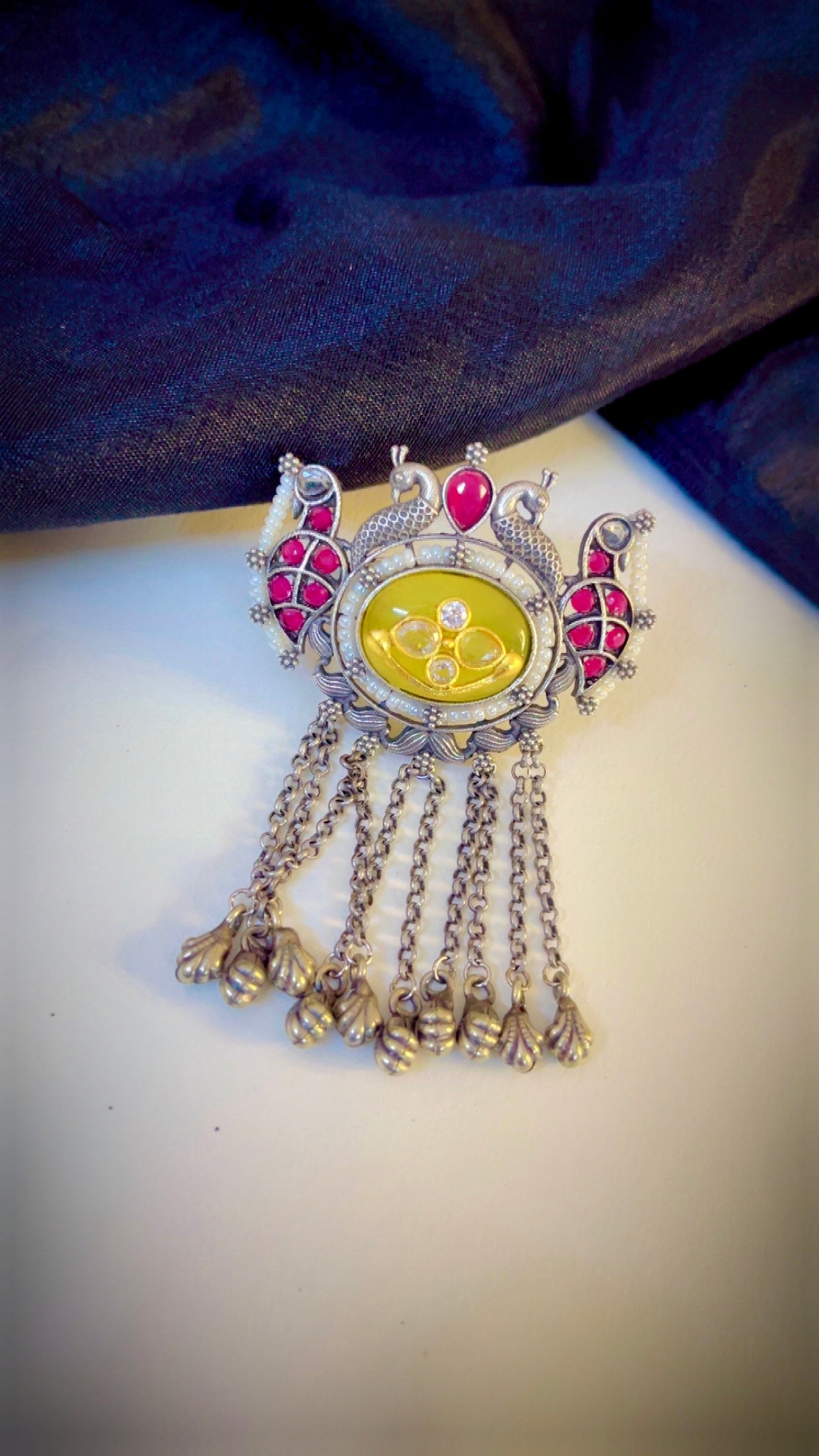 Yellow Vinika Silver Ring