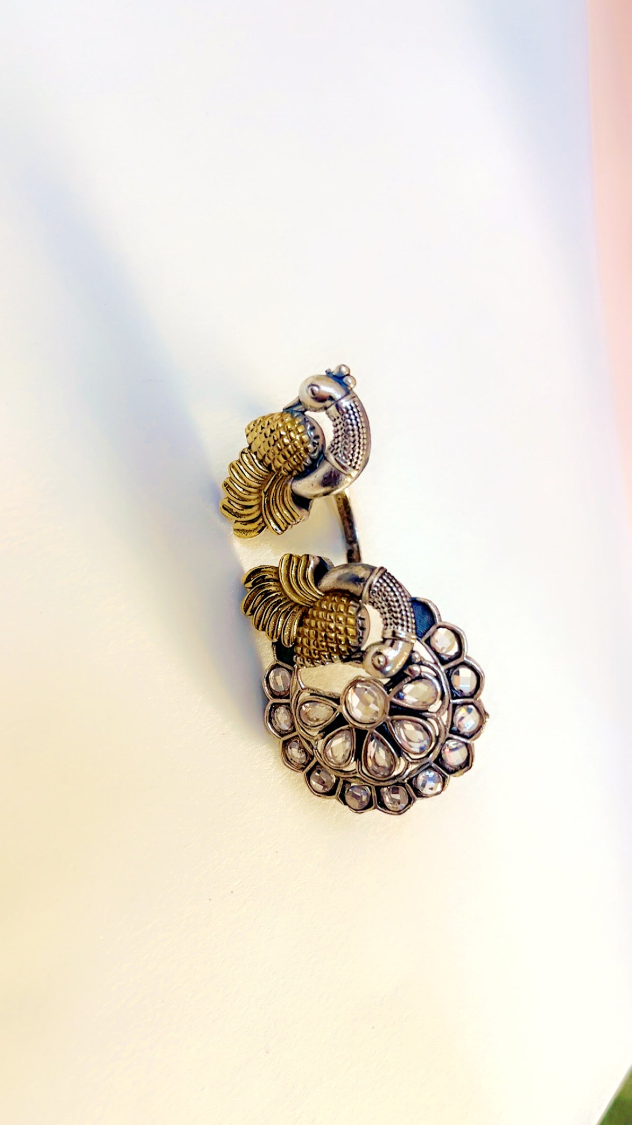 White Rashi Silver Ring