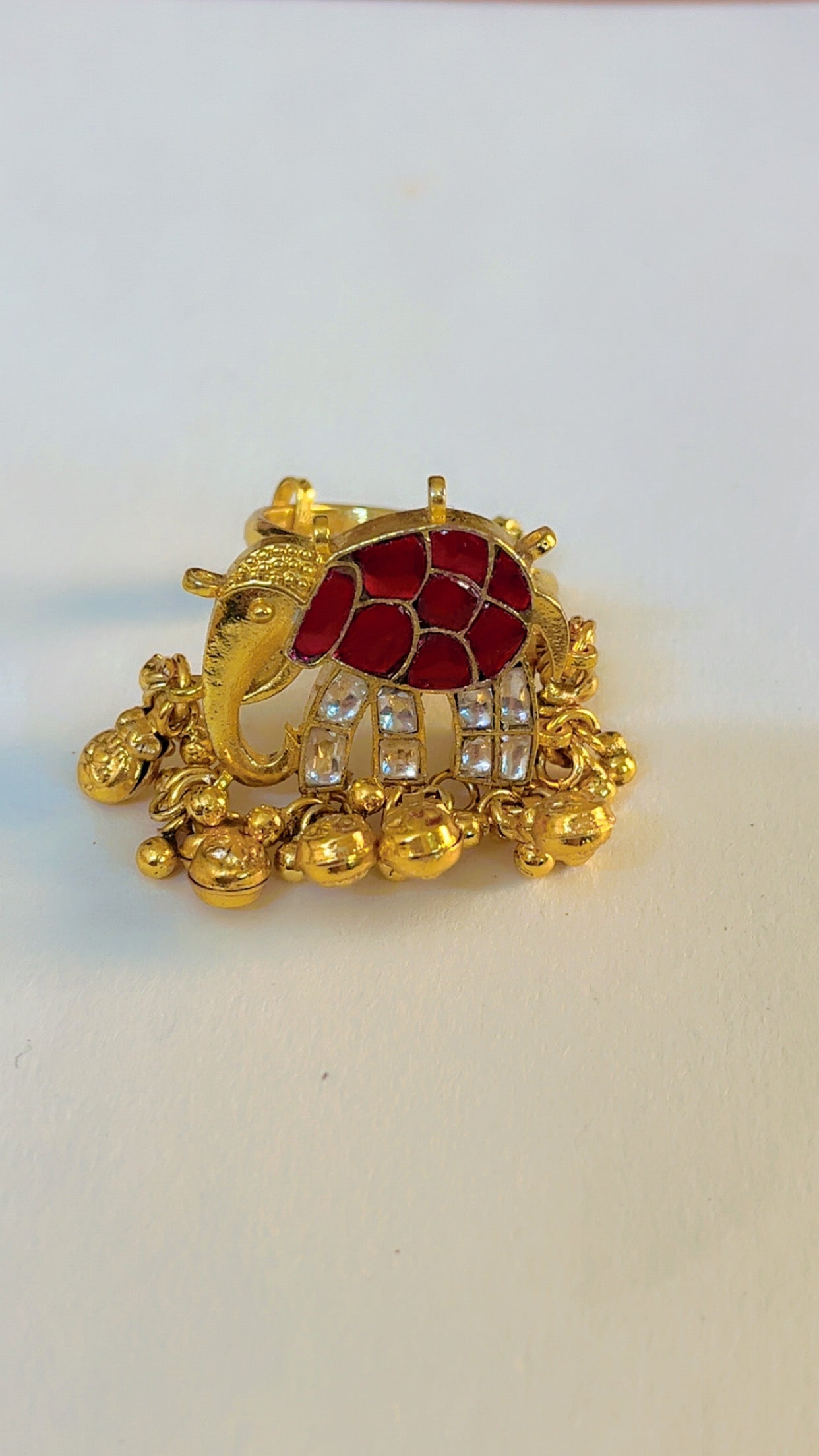Pink Sindhu Silver Ring