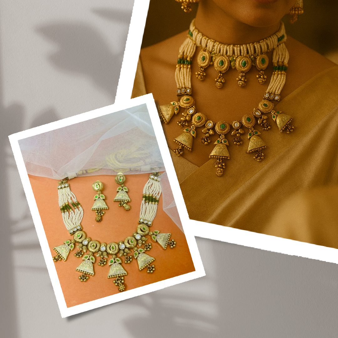 Pearl Riddhima Neckpiece Set