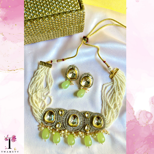 White  Rashi Neckpiece Set