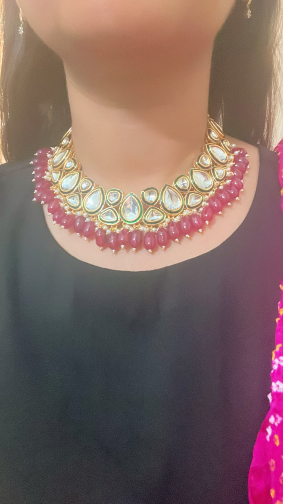 Red Namita Neckpiece Set
