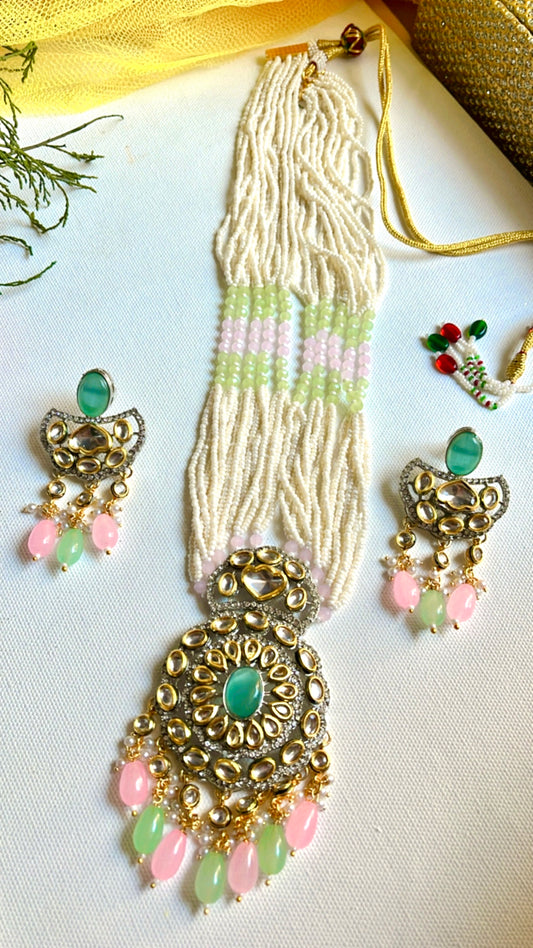 Multi Piyanshi Necklace Set