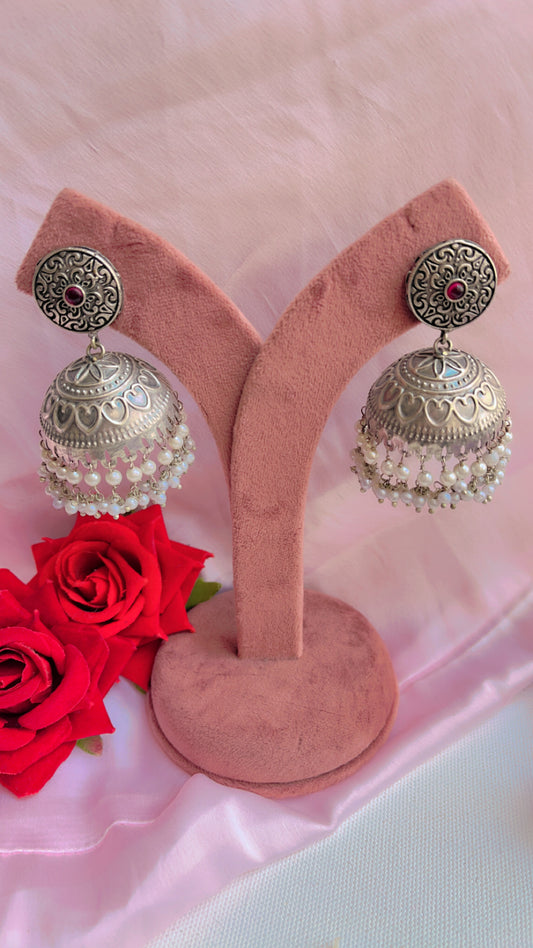 Pink Nalini Jhumka Earring