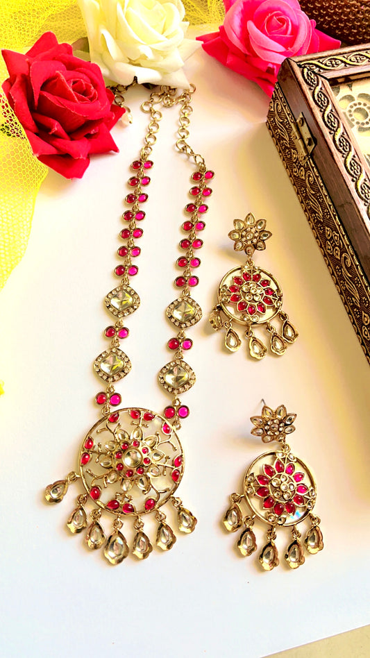 Red Ijayat Neckpiece Set
