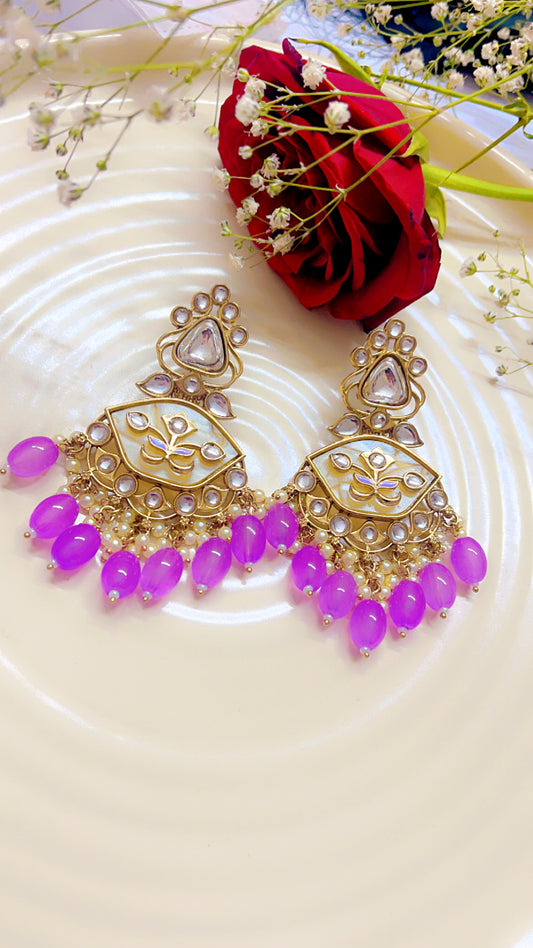 Purple Shesha Earring