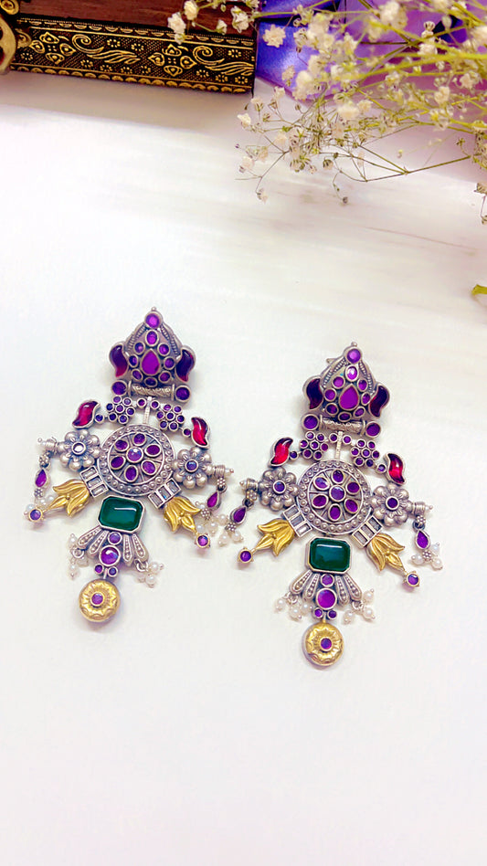 Aheli Silver Earring