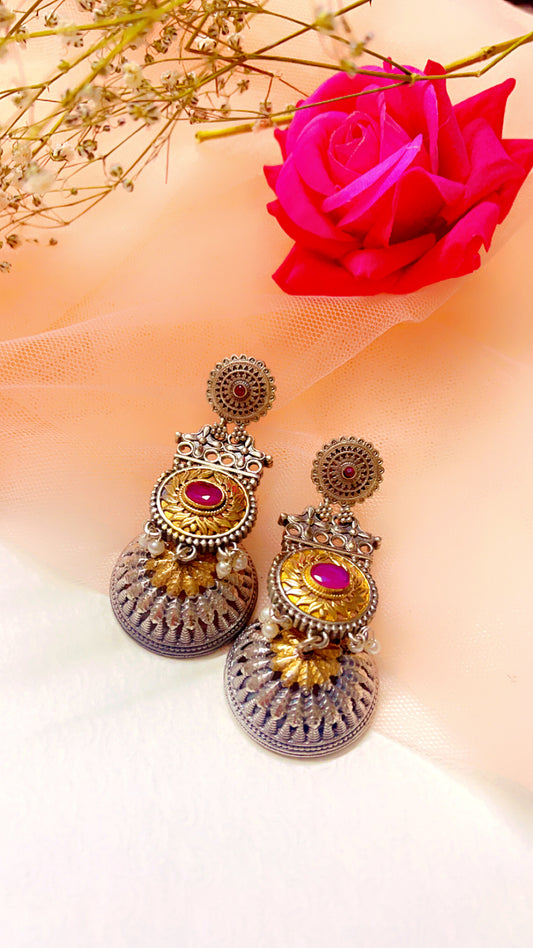 Athira Silver Jhumka Earring