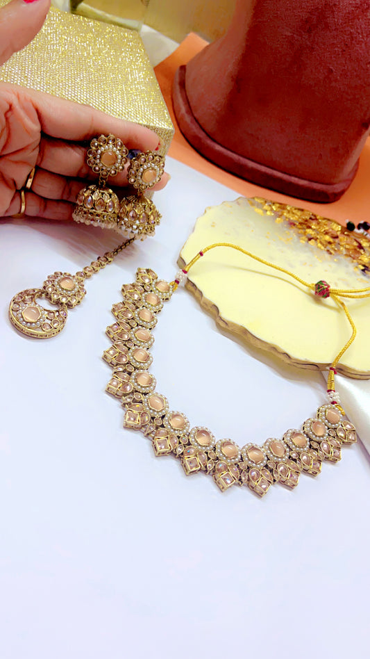 Peach Neha Neckpiece Set