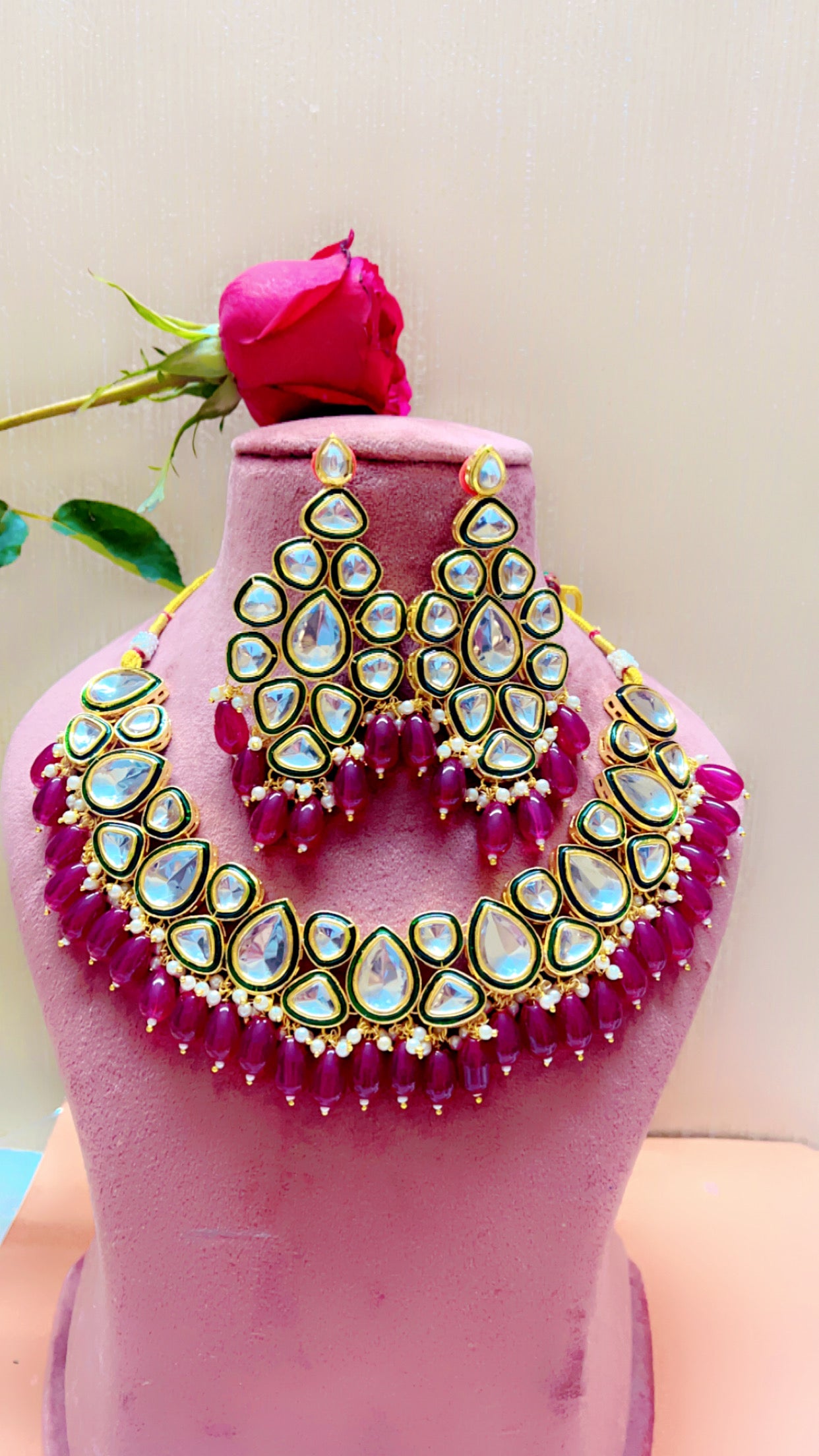 Red Namita Neckpiece Set