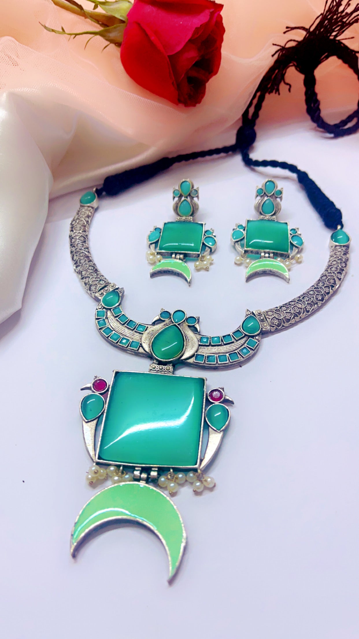 Anamika Silver Neckpiece Set