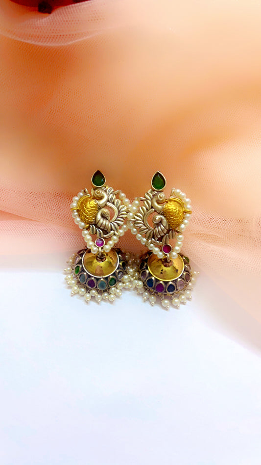 Rachna Silver Jhumka Earring