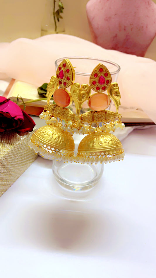Orange Anupama Jhumka Earring
