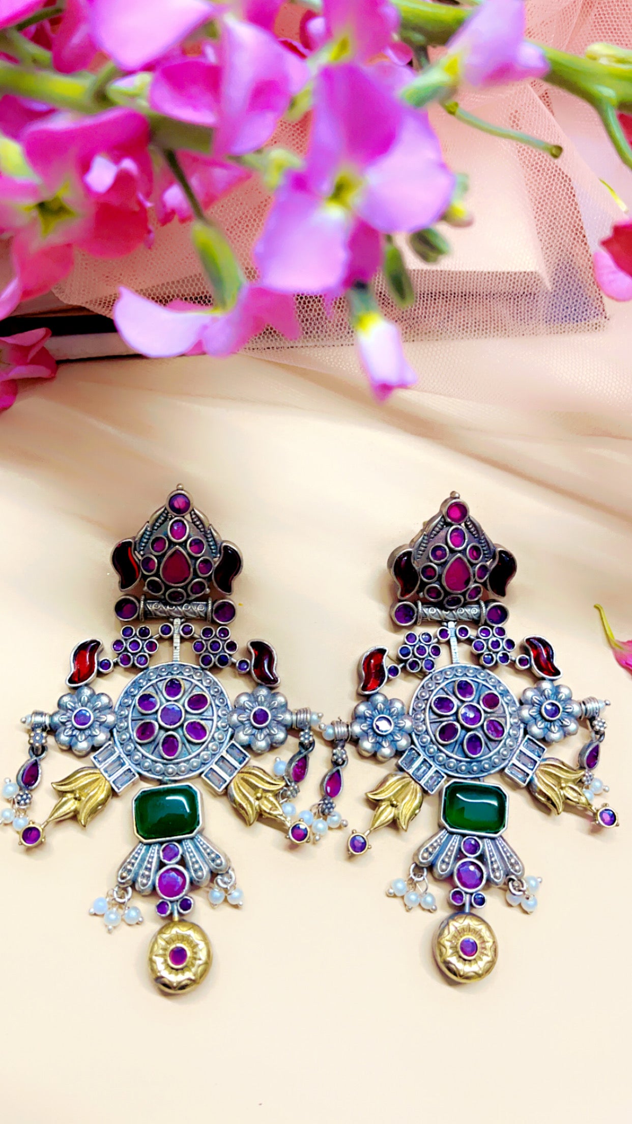 Aheli Silver Earring