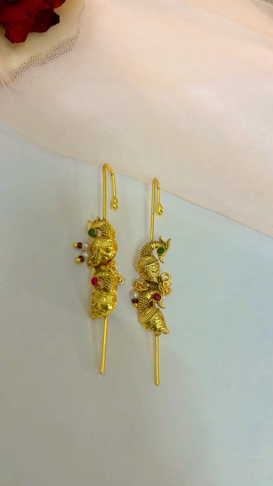 Pihu Red Pin Earring