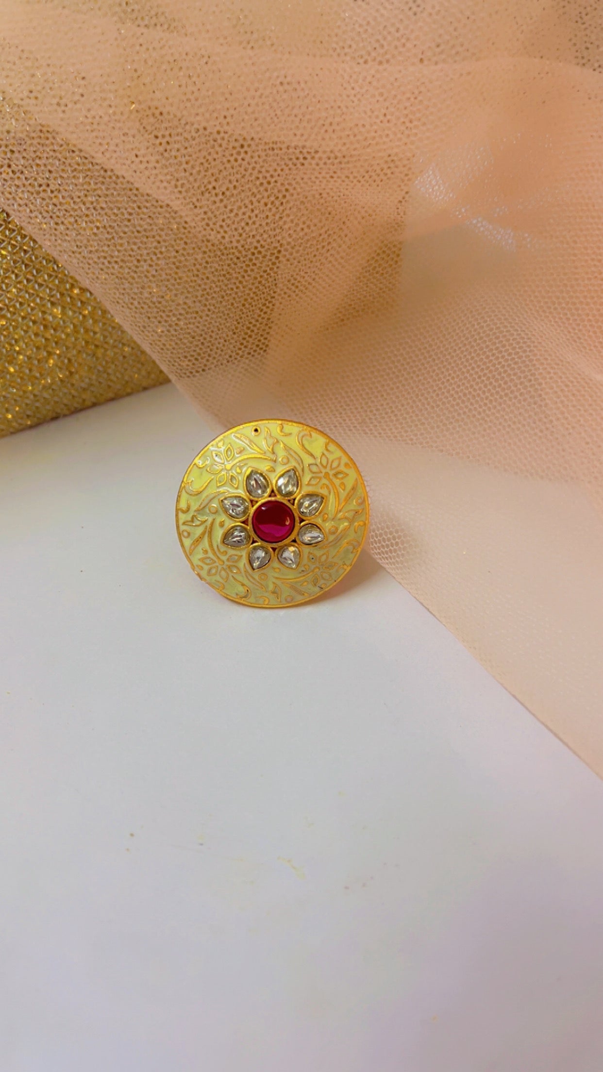 Misha Meenakari Ring
