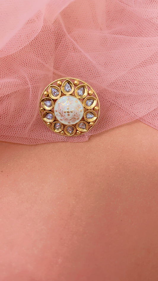 Meenal  Polki Ring