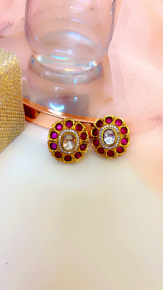 Pink Tia Stud Earring