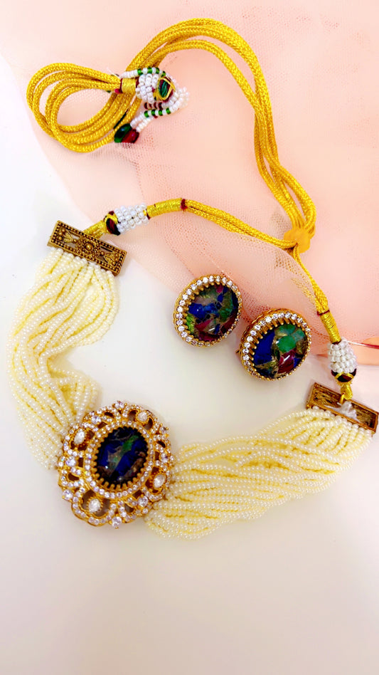 Multi Pari  Neckpiece Set