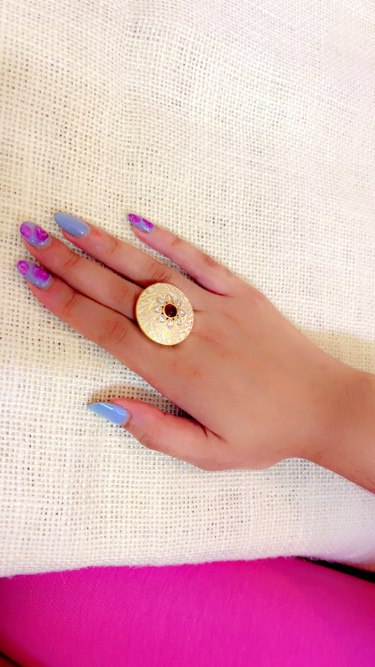 Misha Meenakari Ring