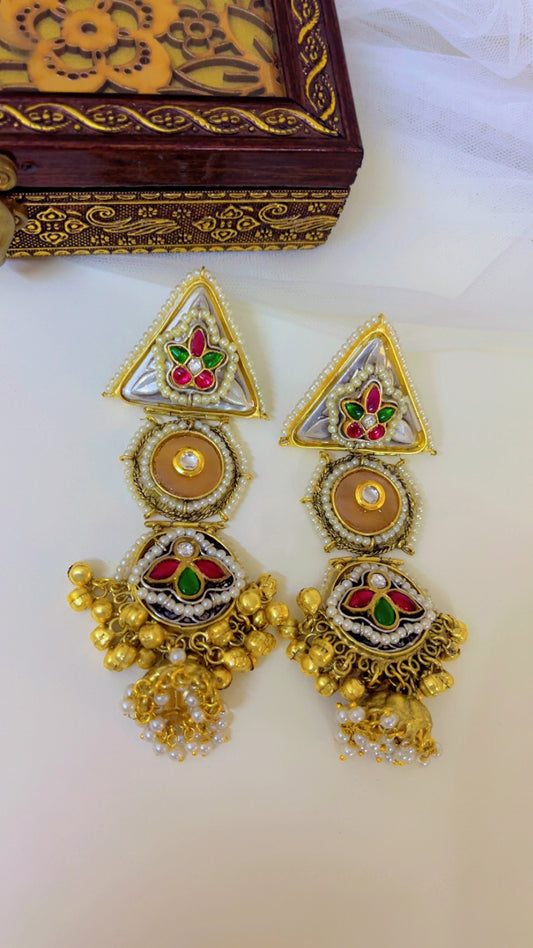 Yellow Amogya Statement Earring