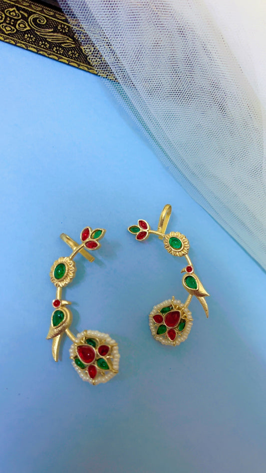 Red Pihu Earcuff Earring