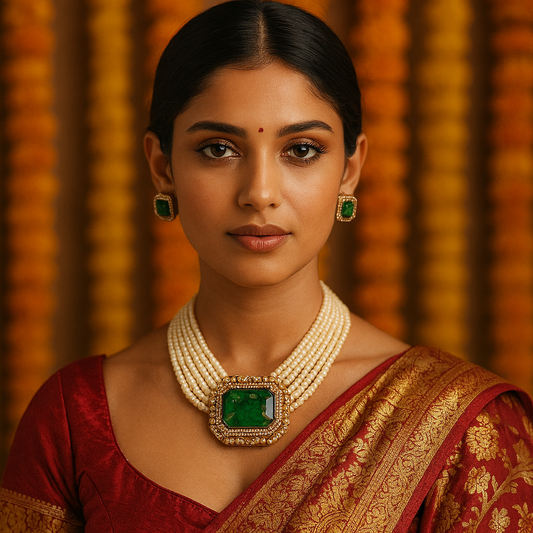 Green Ashiya Neckpiece Set